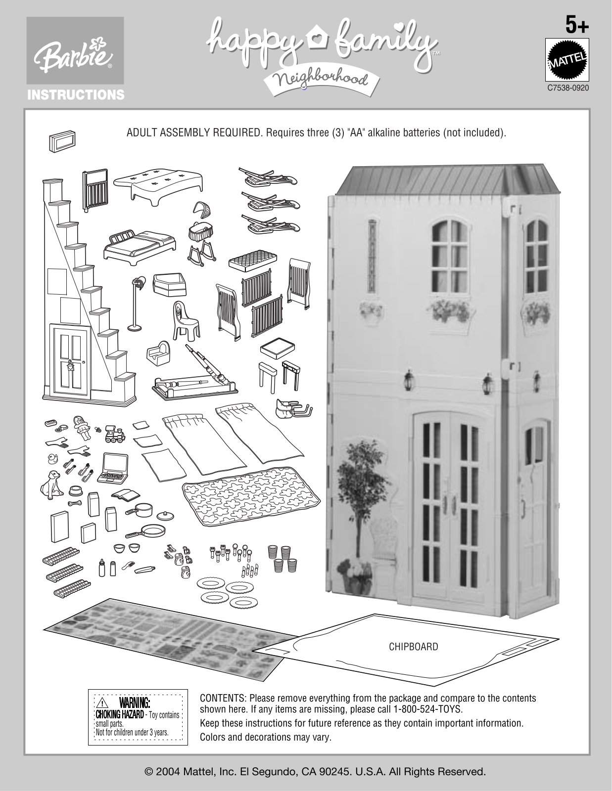 Fisher-Price C7538 Instruction Sheet