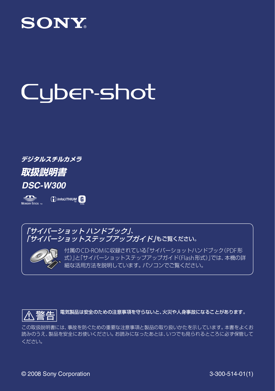 Sony CYBER-SHOT DSC-W300 User Manual