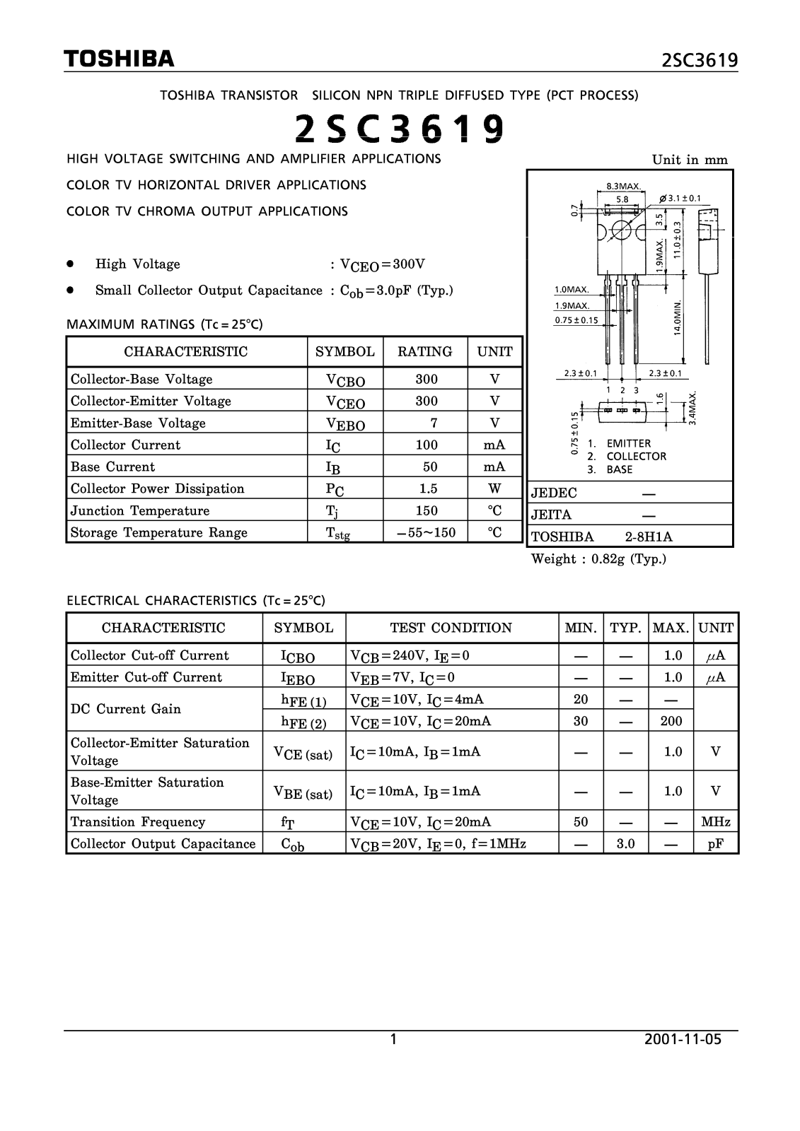 Toshiba 2SC3619 Schematic