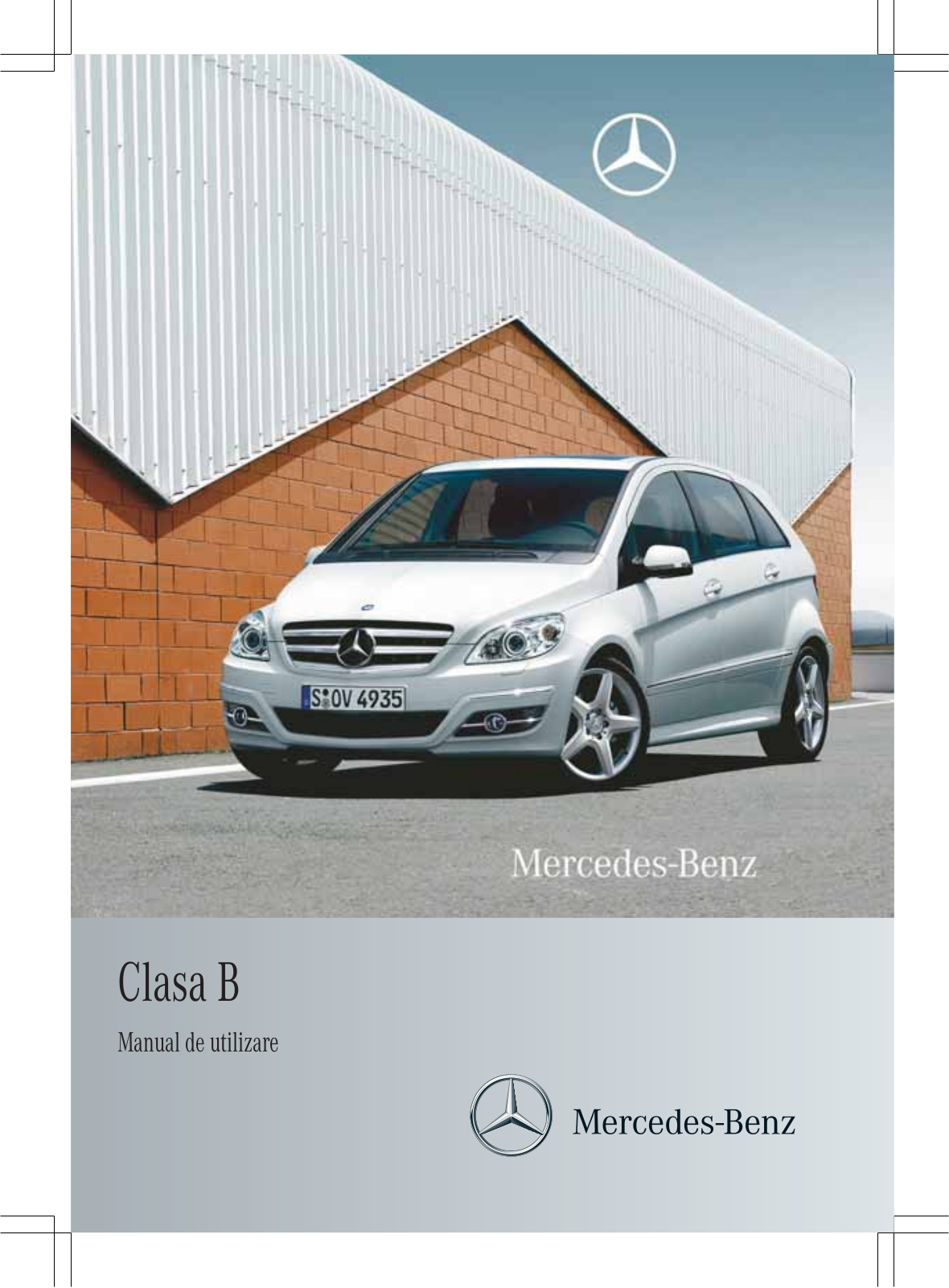 Mercedes B 180 2010, B 200 2010 User Manual