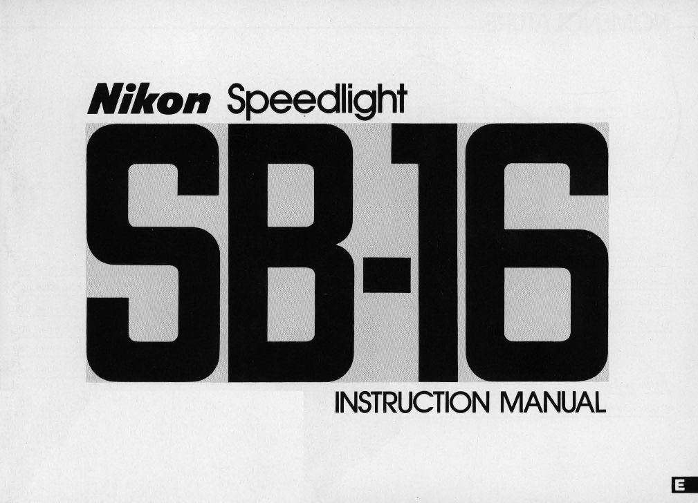 Nikon SB-16 User Manual