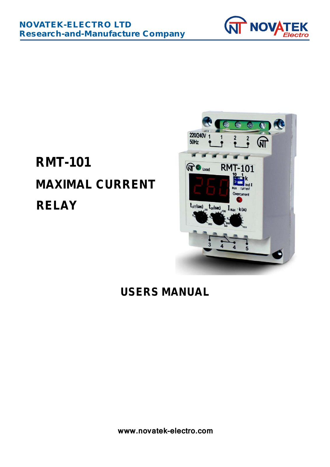 Novatek RMT-101 User guide