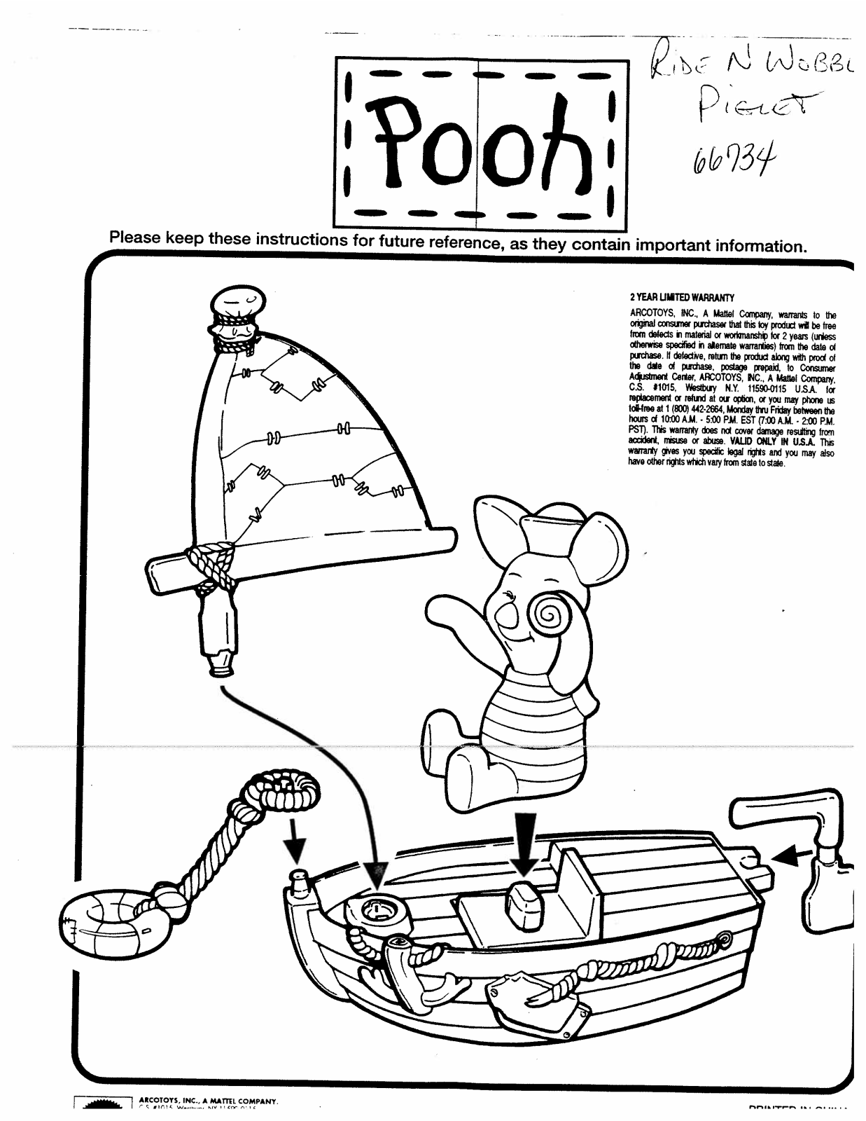 Fisher-Price 66734 Instruction Sheet