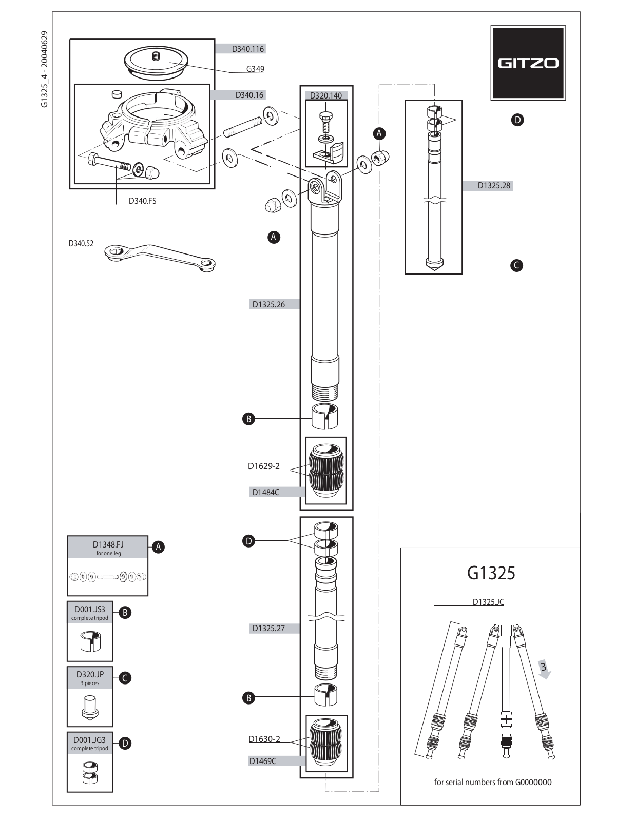 Gitzo G1325 User Manual