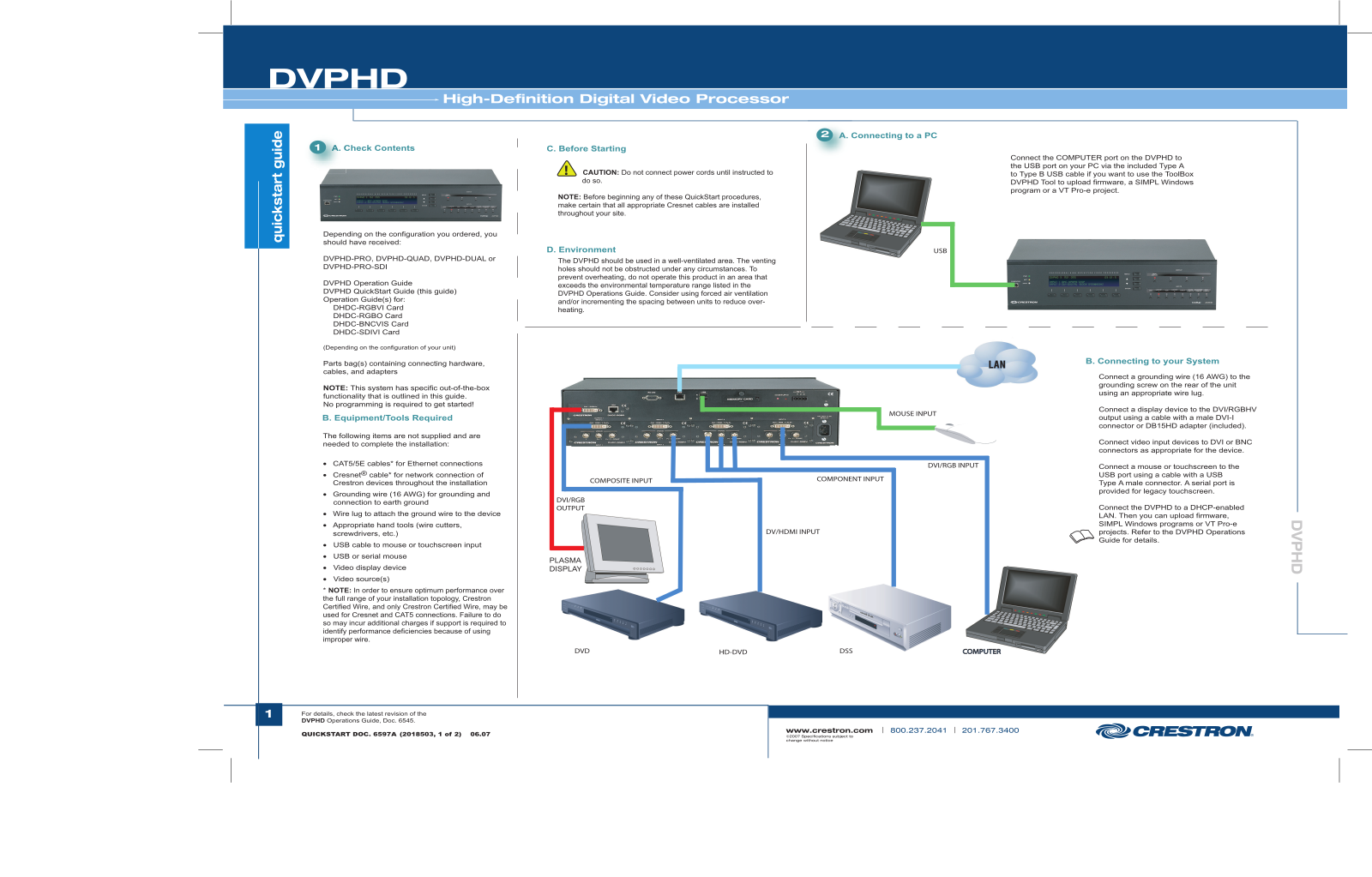 Crestron DVPHD Start Guide