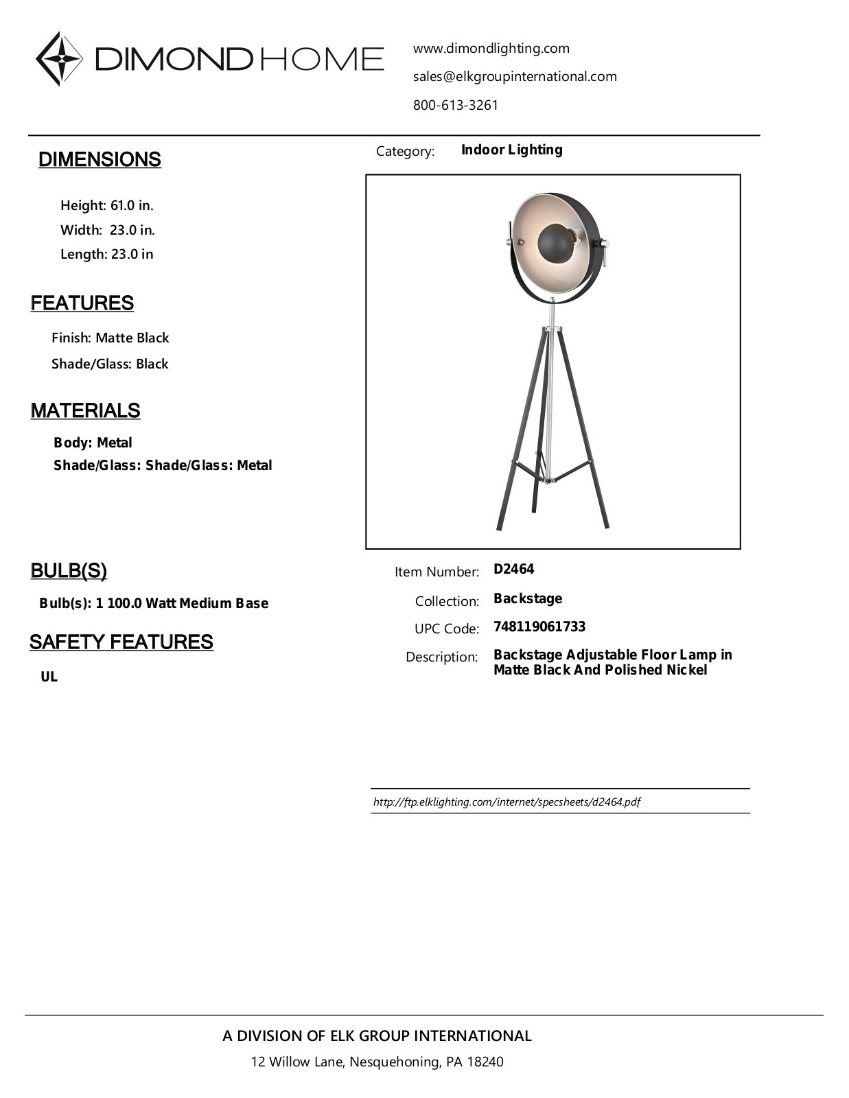 ELK Home D2464 User Manual