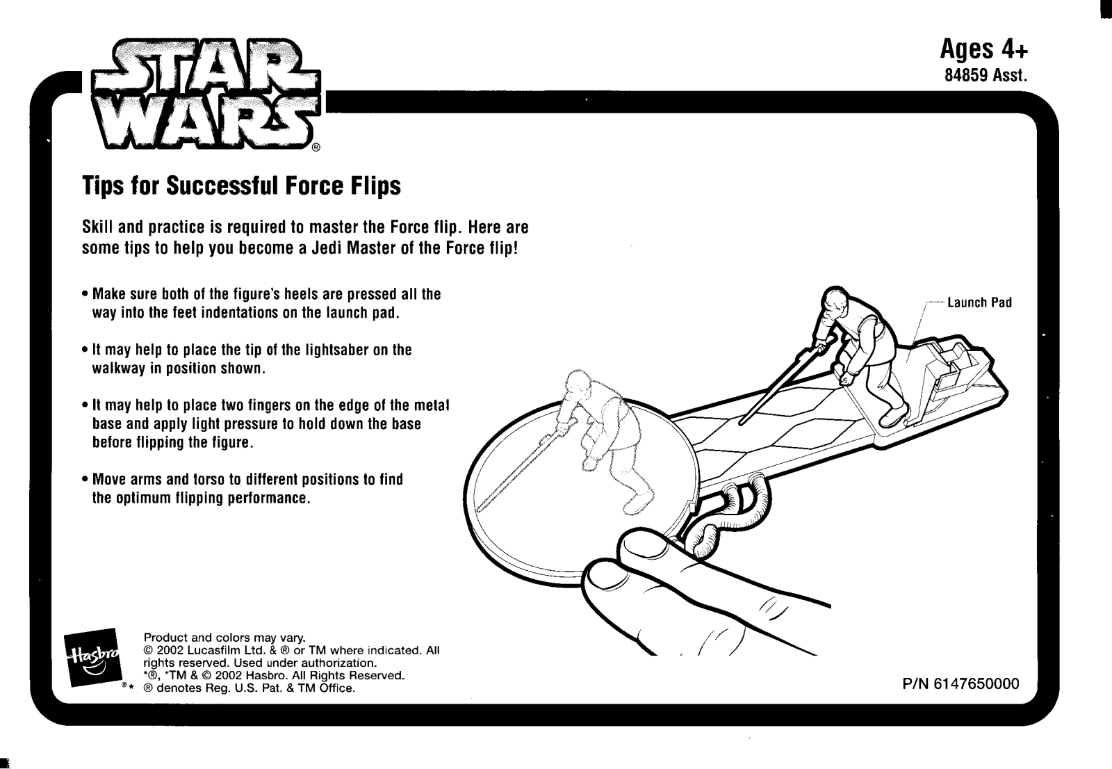 HASBRO Star Wars Force Flipping Attack User Manual