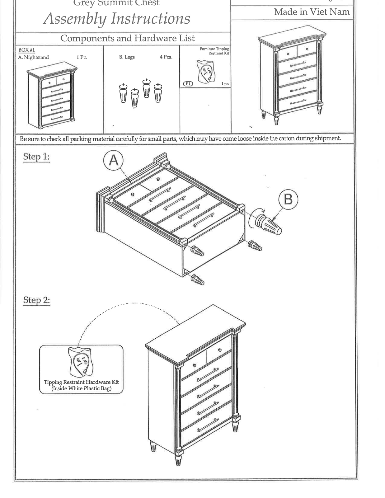 Sunset Trading CF42410789 Assembly Guide