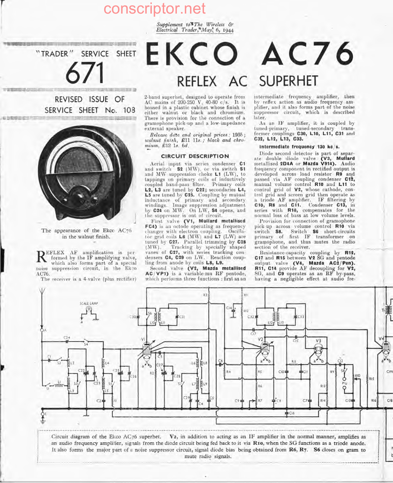 EKCO AC76 Service manual