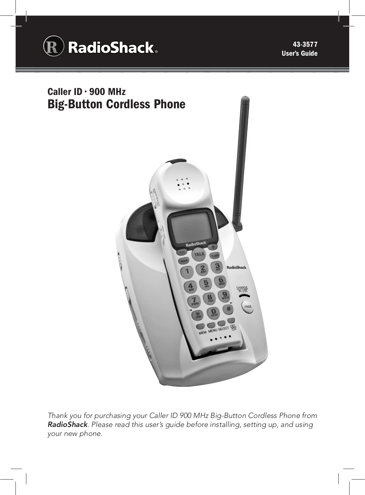 Radio Shack 43-3577 User Manual