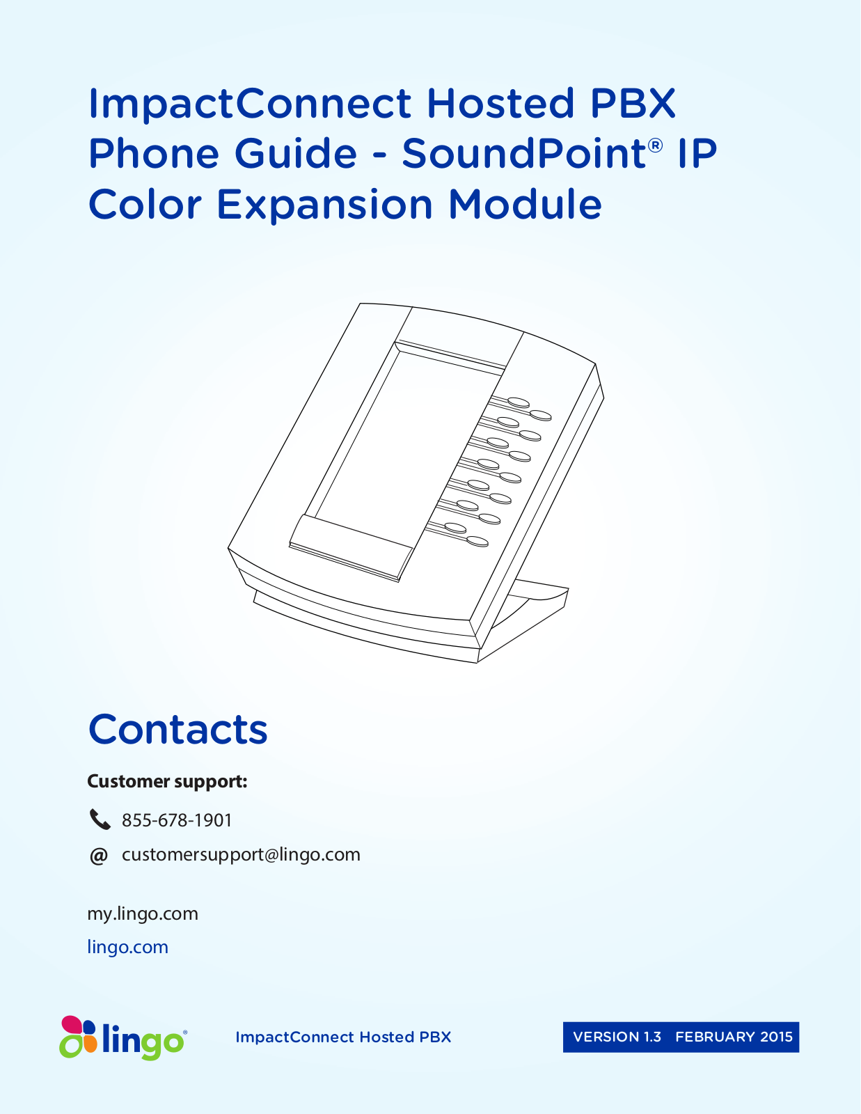 Lingo SoundPoint IP Color Expansion Module, SoundPoint IP Backlit Expansion Module Quick Start Manual - ManualMachine.com