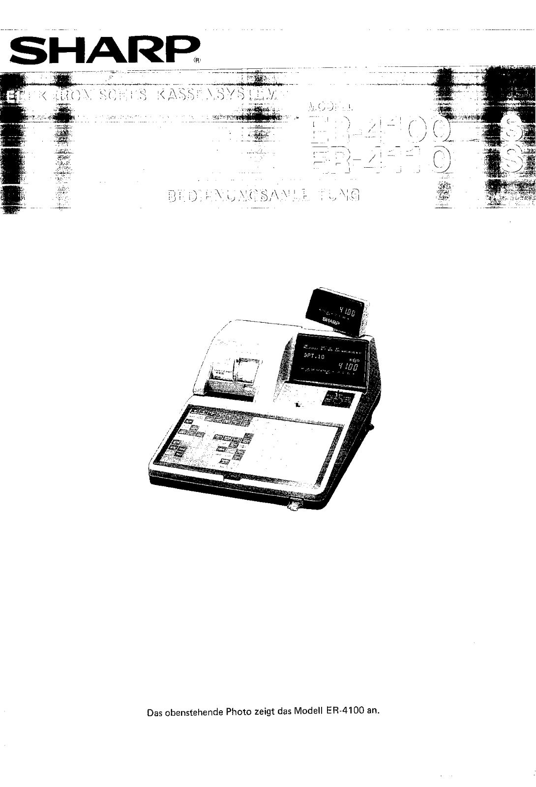 Sharp ER-4110S, ER-4100S User Manual