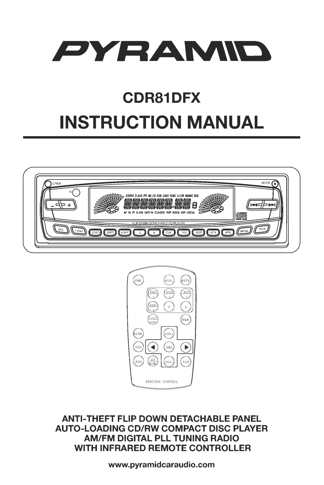 Pyramid Car Audio CDR81DFX User Manual