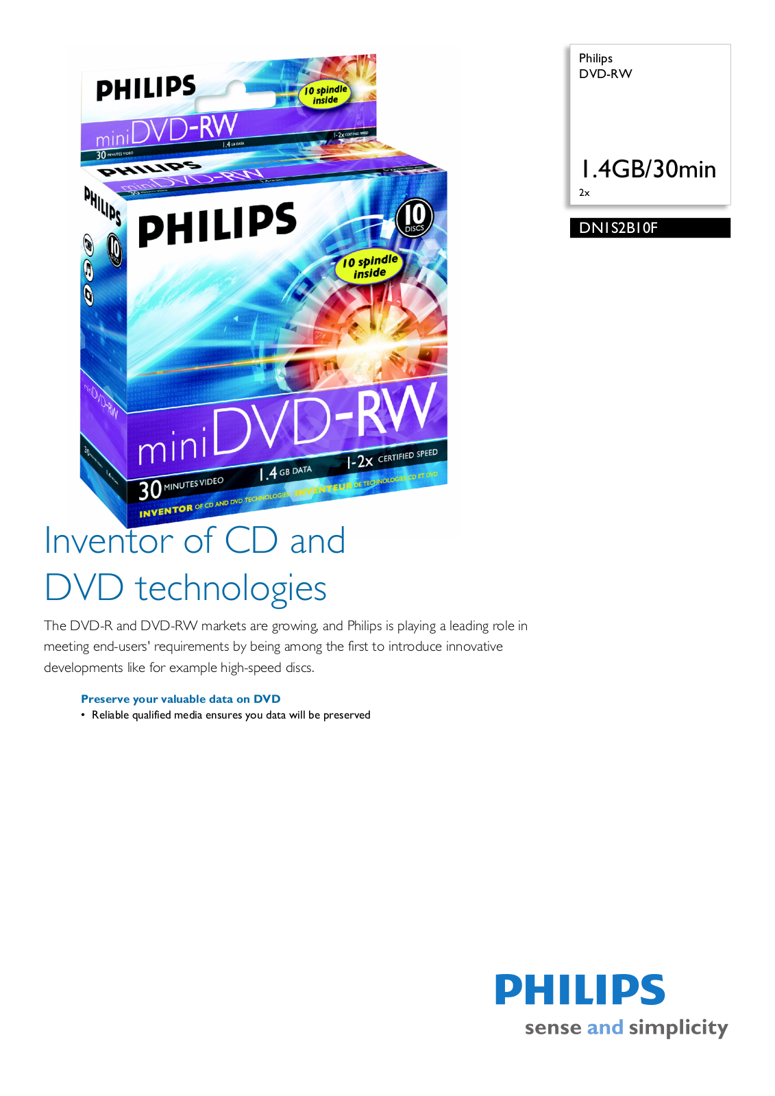 Philips DN1S2B10F-17 User Manual