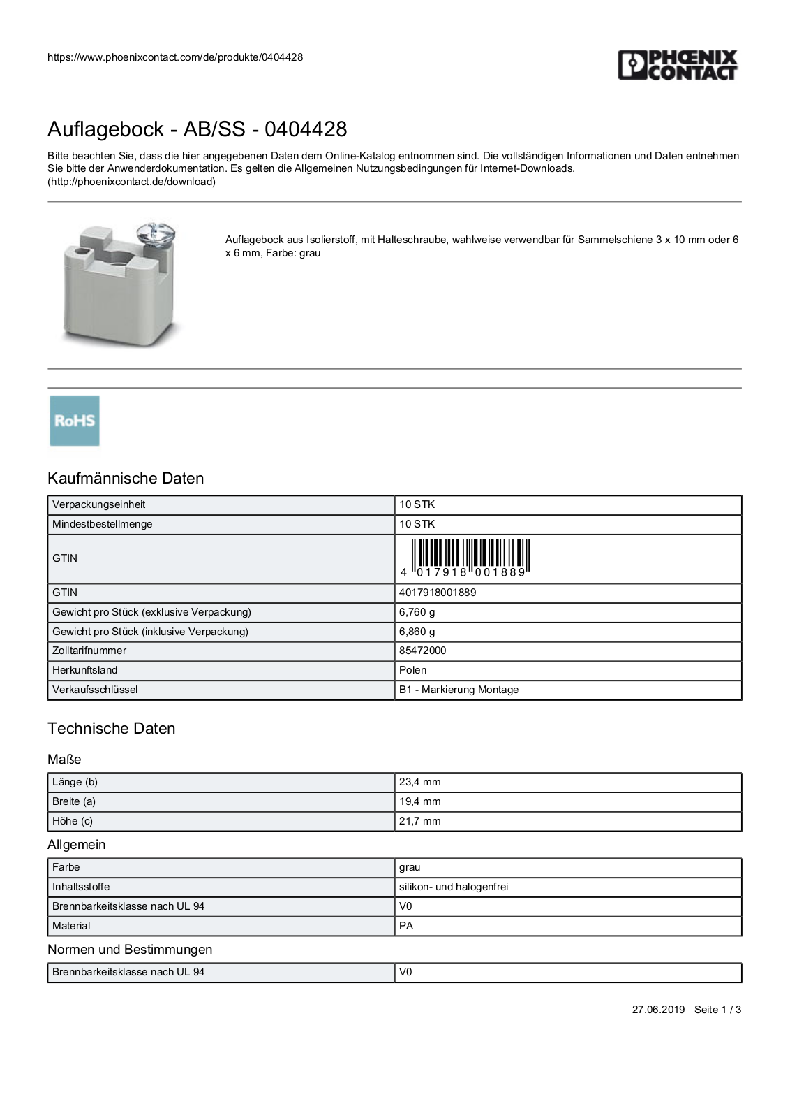 PHOENIX-CONTACT PHOE 0404428 Datasheet - ManualMachine.com
