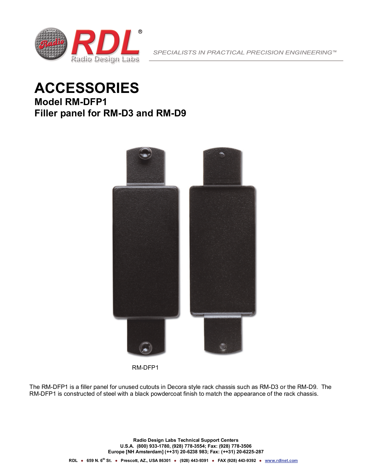 RDL RM-DFP1 Datasheet