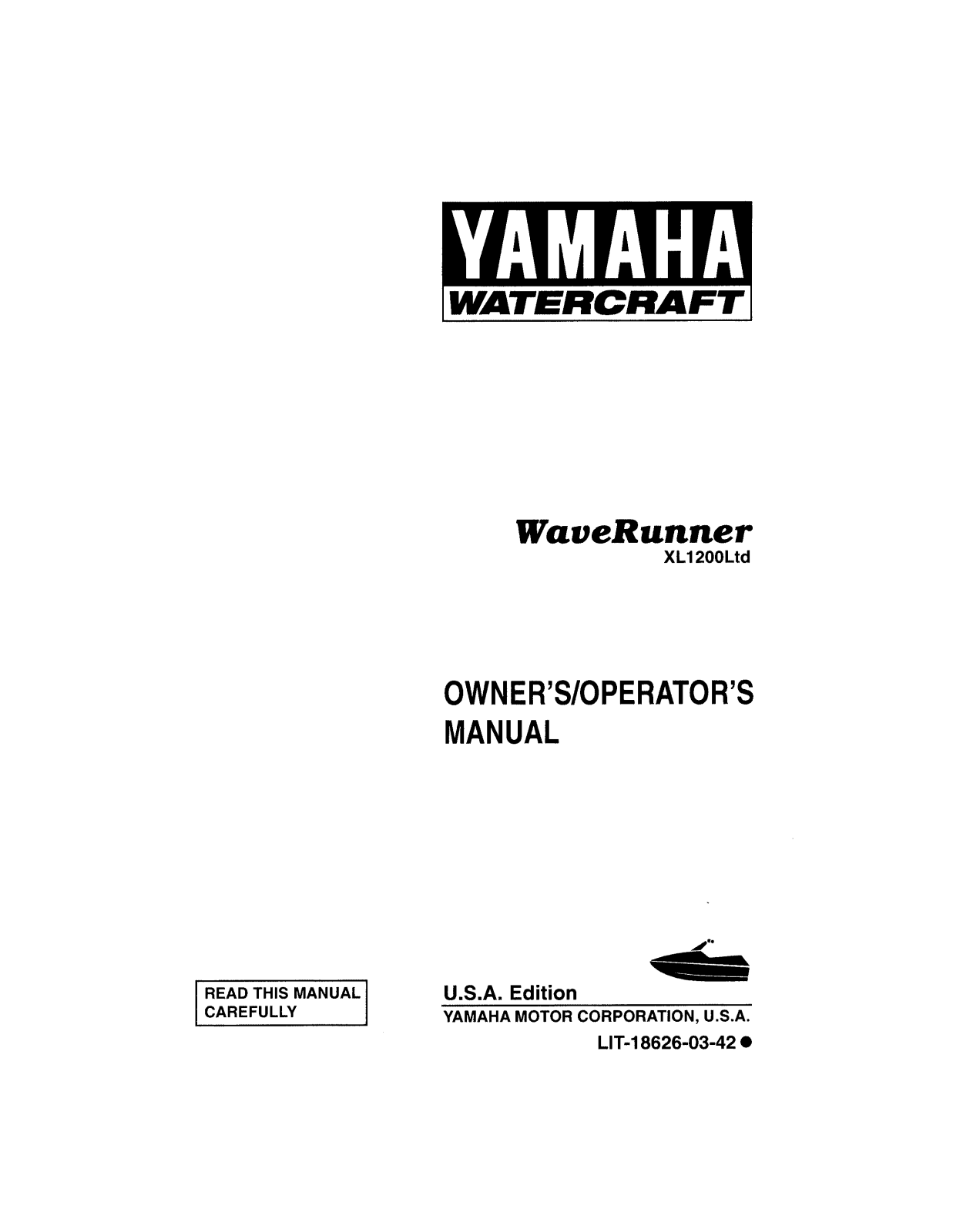 Yamaha XL1200 User Manual