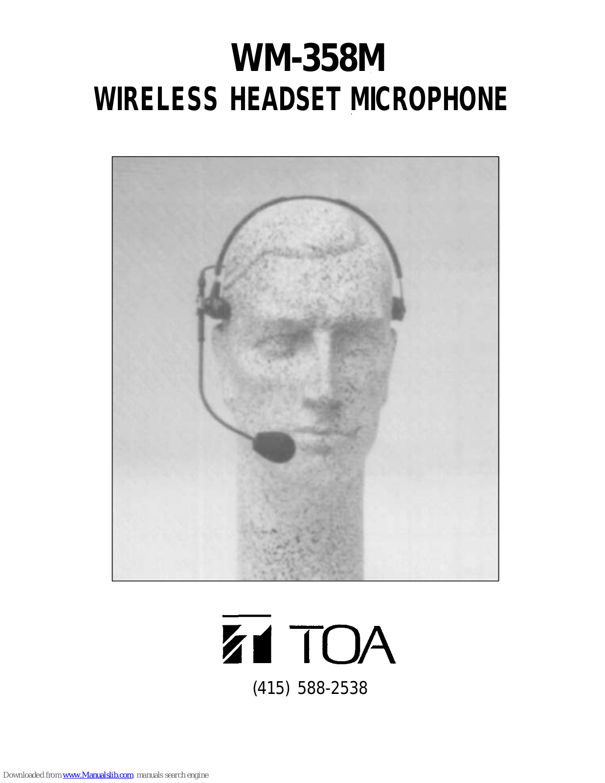 Toa WM-358M User Manual