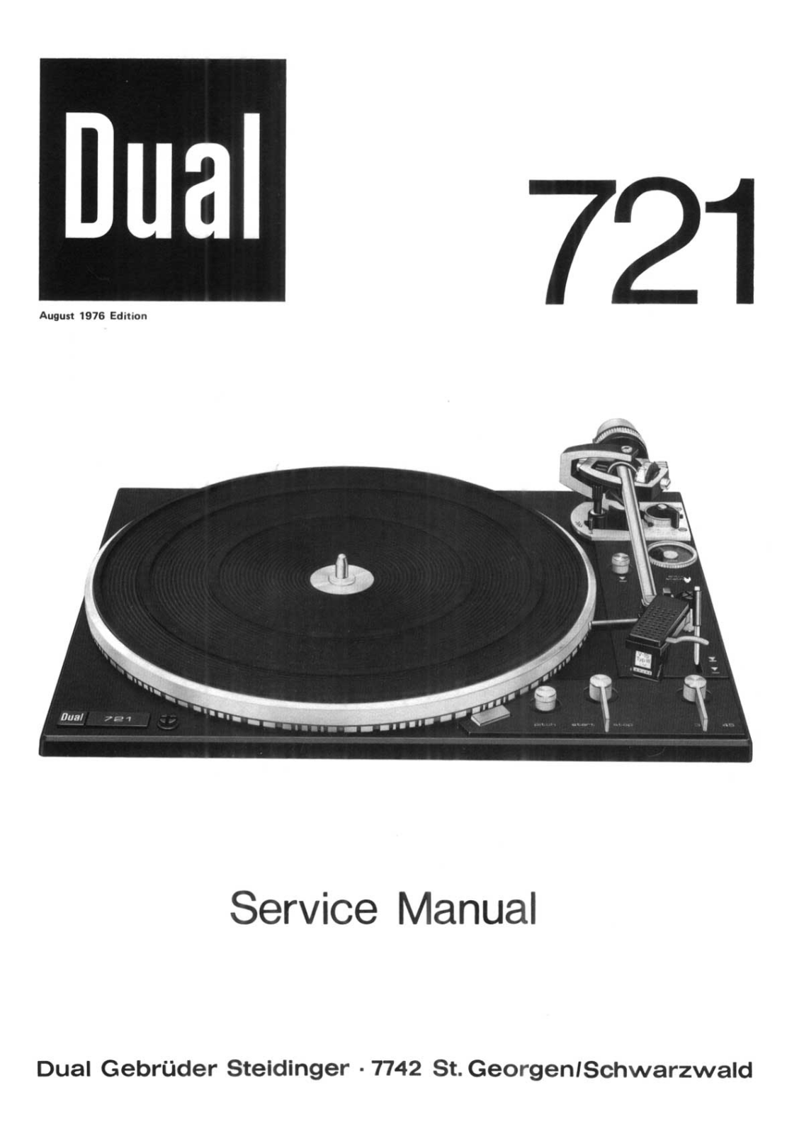 Dual 721 Service Manual