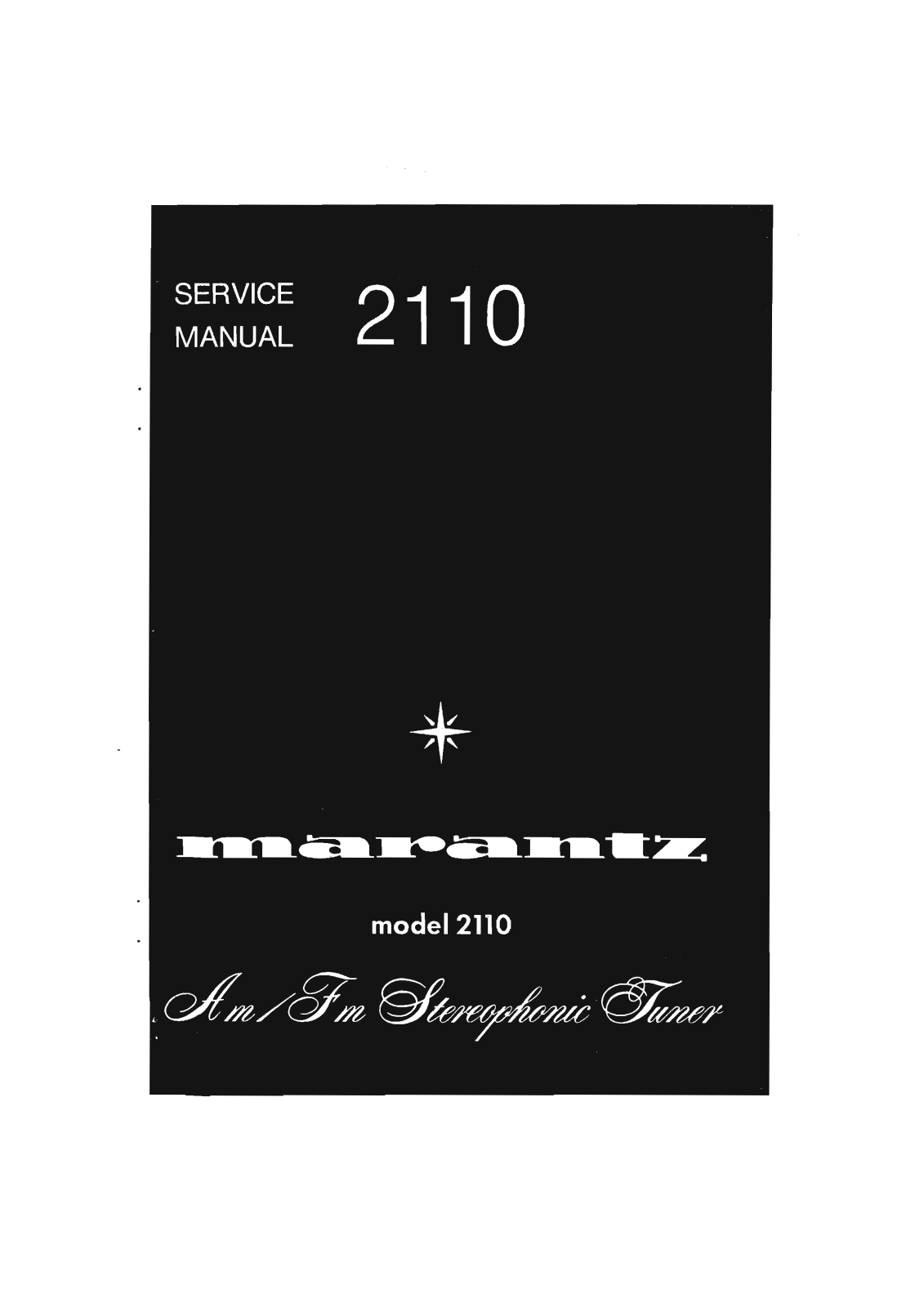 Marantz 2110 Service Manual