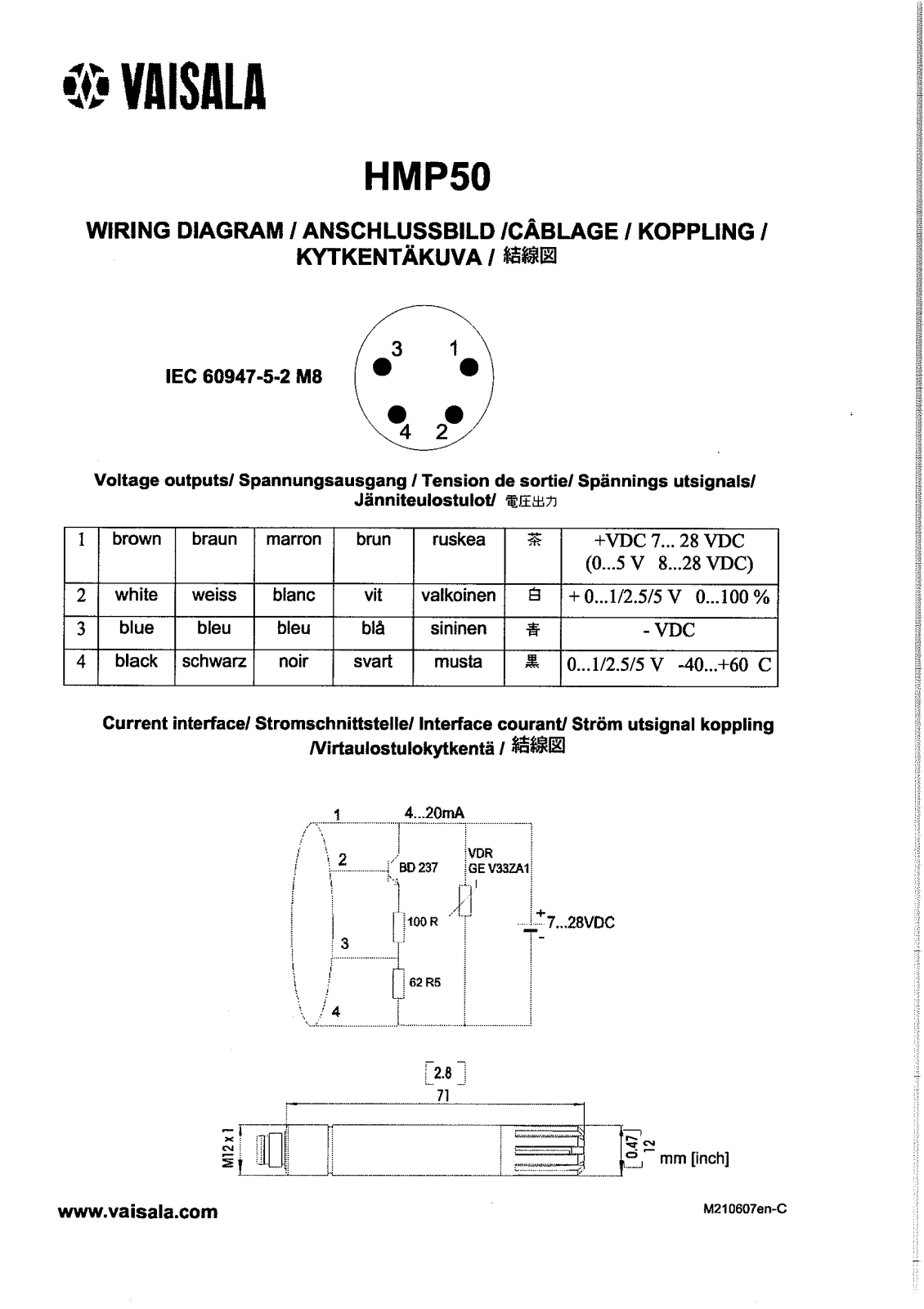 vaisala HMP50 User Manual