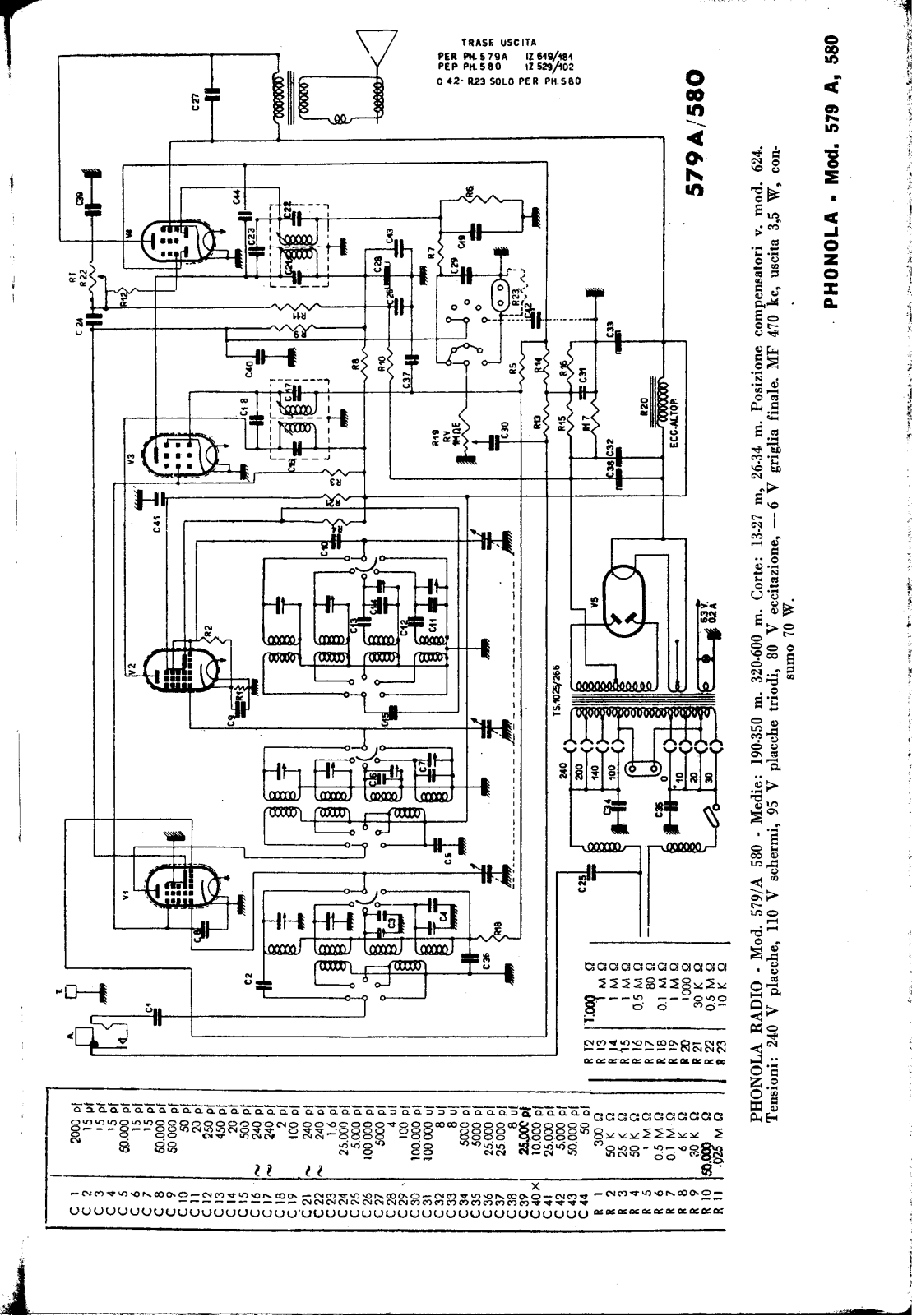 PHONOLA 579a, 580 Schematic - ManualMachine.com