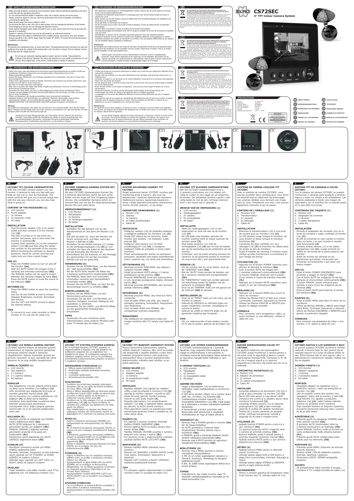 Smartwares CS72SEC User guide