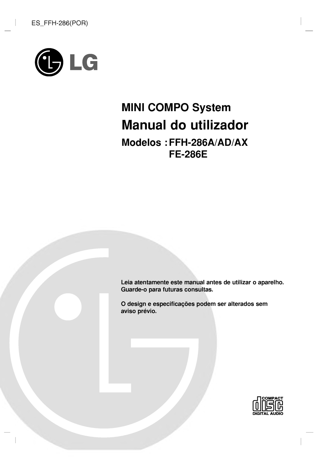 Lg FFH-286a, FFh-286AD, FFH-286AX, FE-286E User Manual