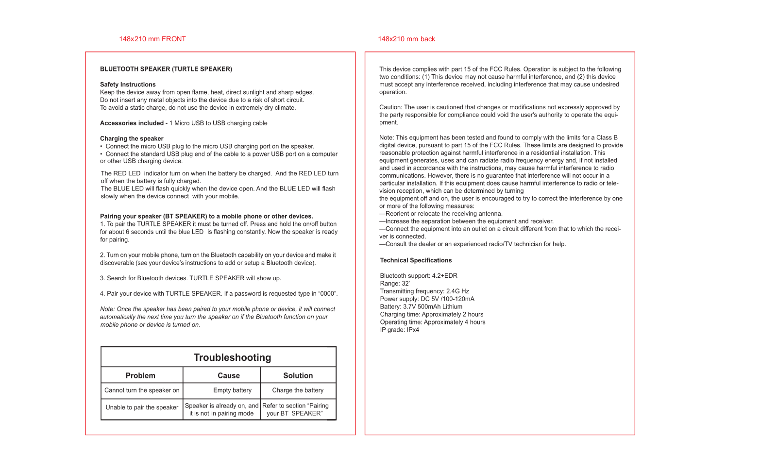 Creata TURTLE SP ATA User Manual