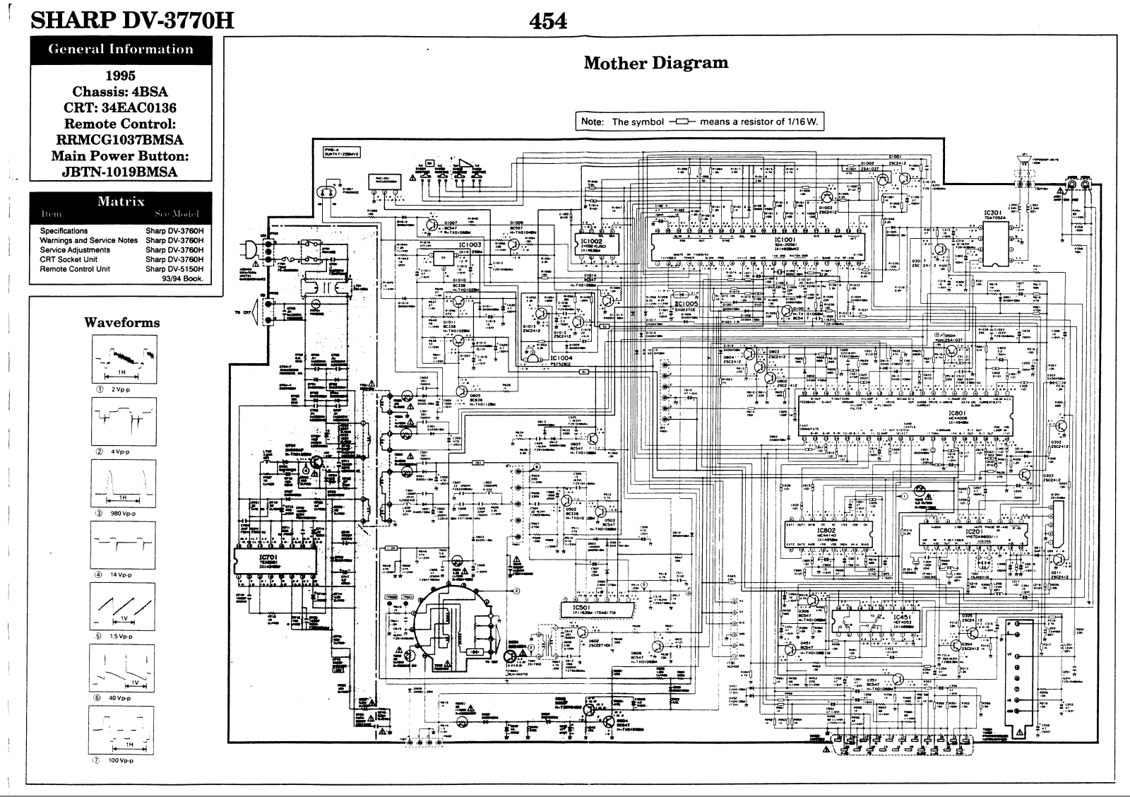 SHARP DV-3770H Schematics