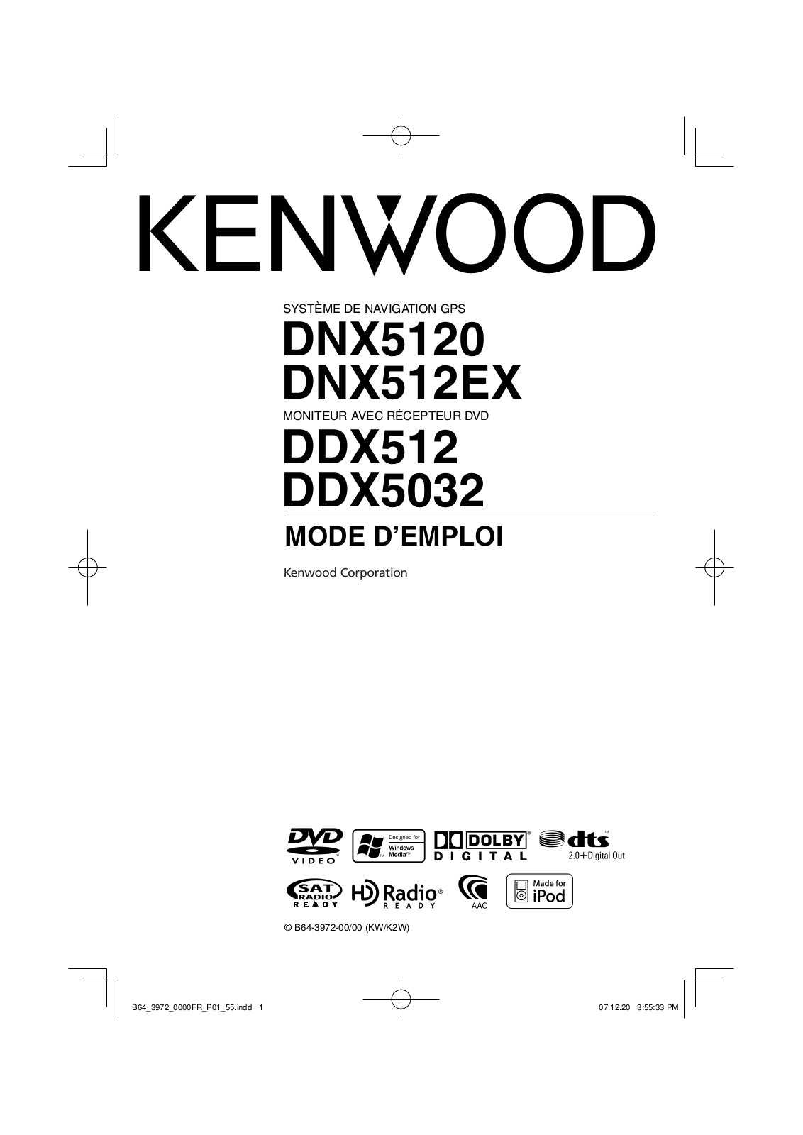 KENWOOD DNX 512 Instruction Manual