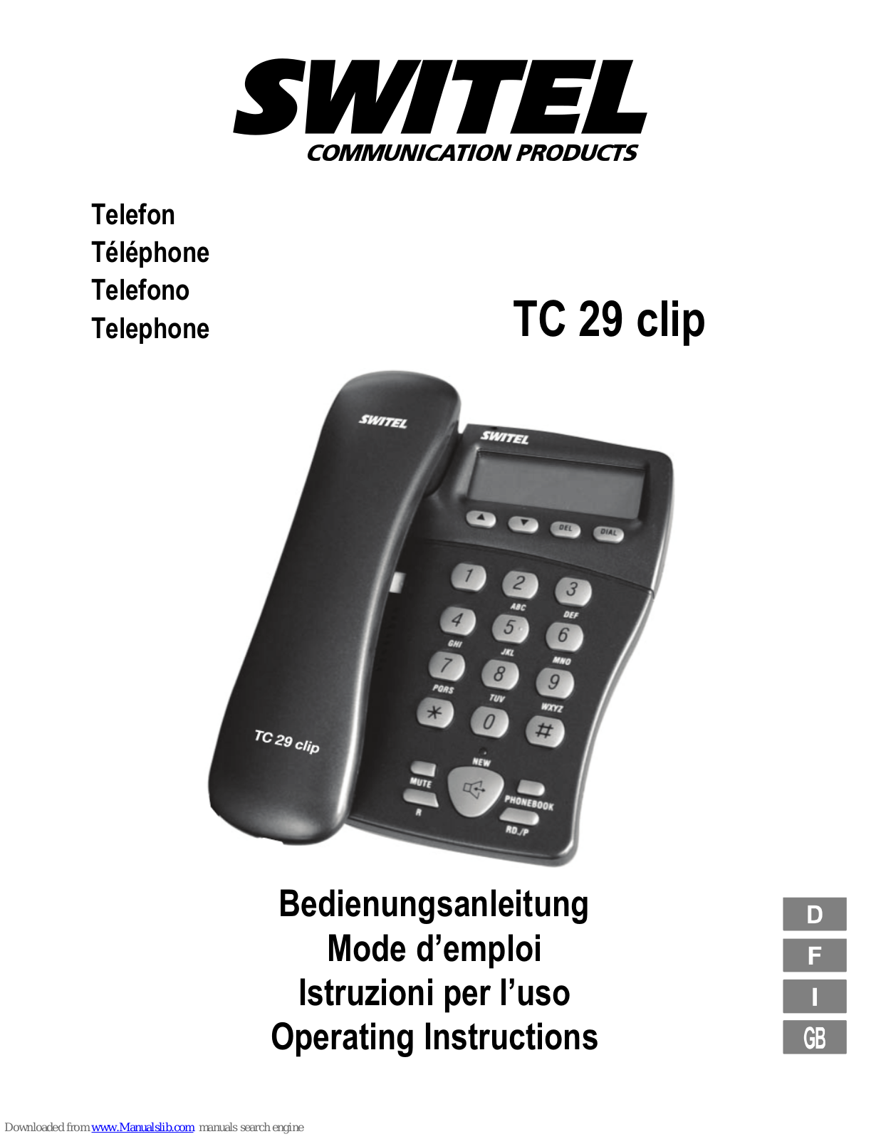 switel TC 29 clip Operating Instructions Manual