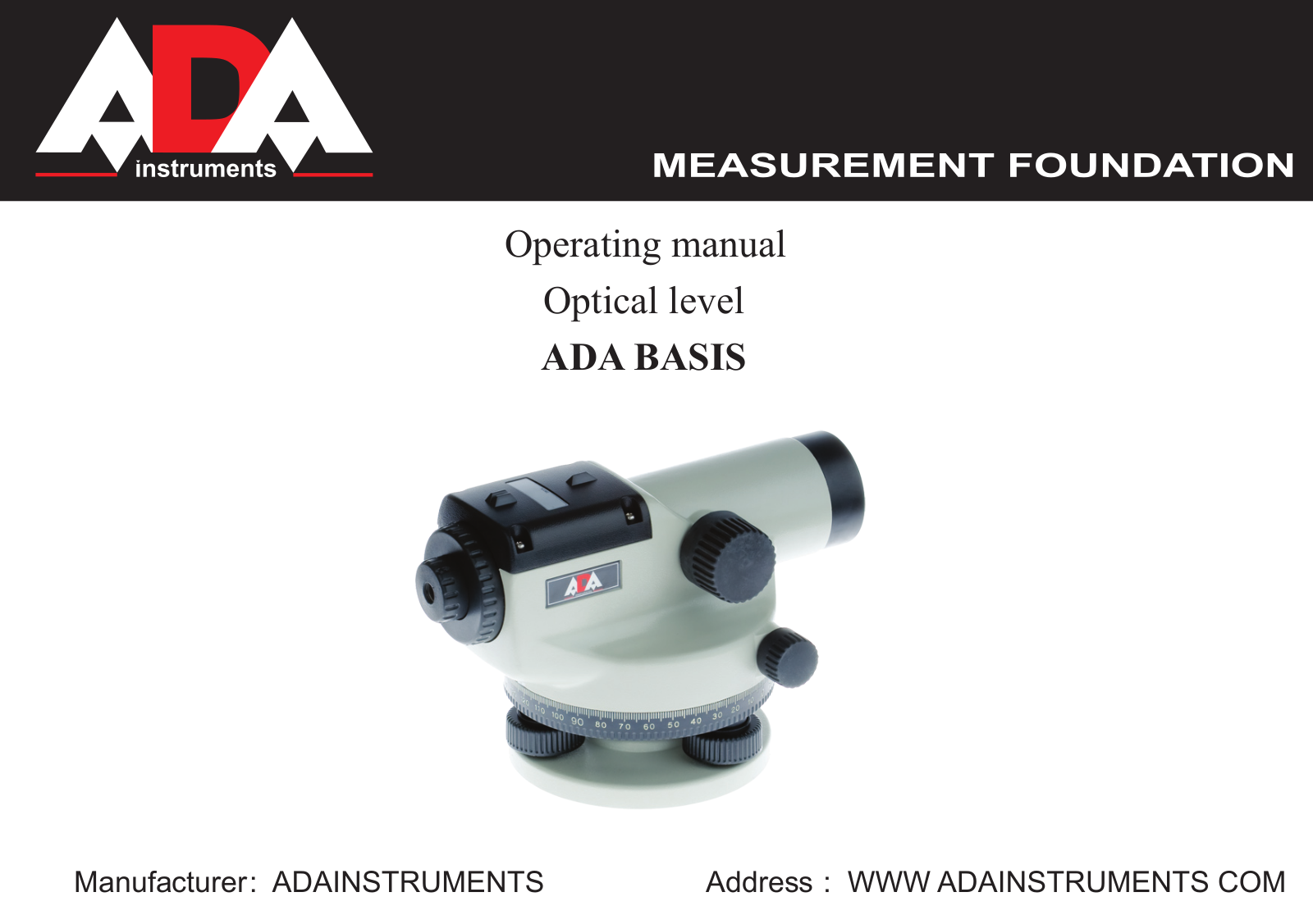 ADA INSTRUMENTS BASIS User Manual