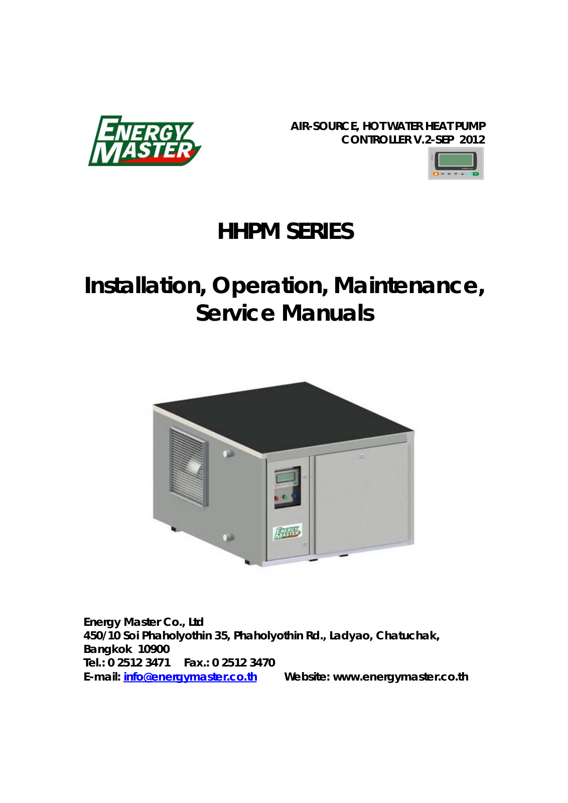 Energy Master HHPM SERIES Installation, Operation, Maintenance, Service Manuals - ManualMachine.com