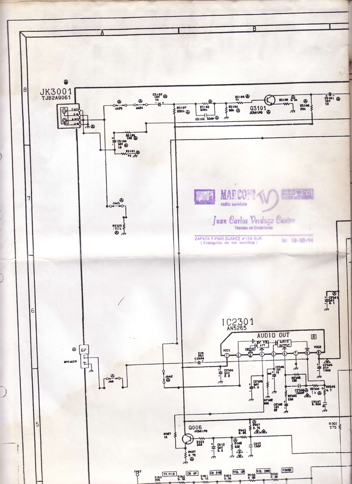 Panasonic CT 21R1B Diagram