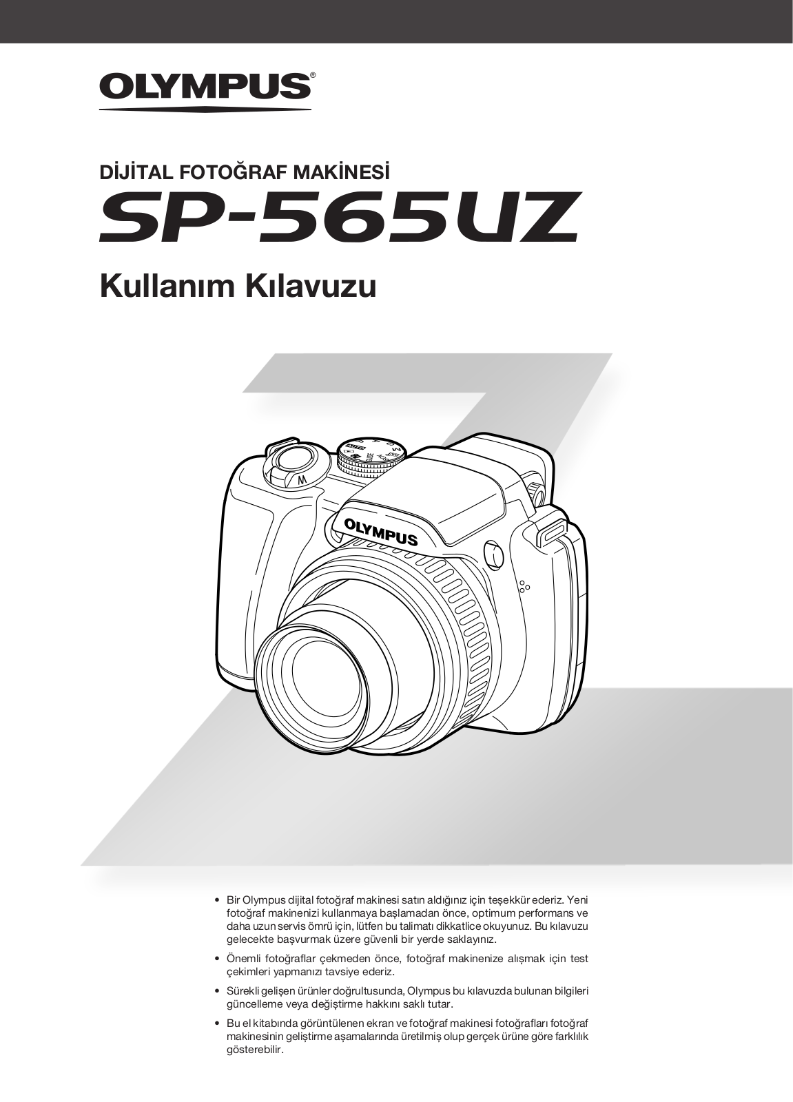 OLYMPUS SP-565 UZ User Manual