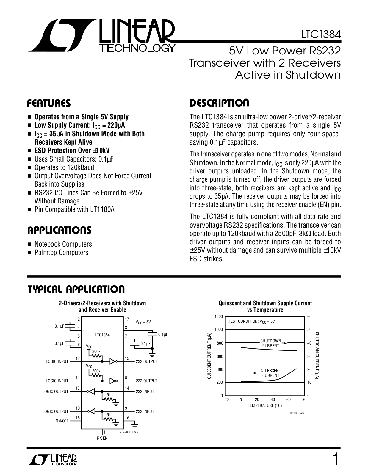 Linear Technology LTC1384 Datasheet