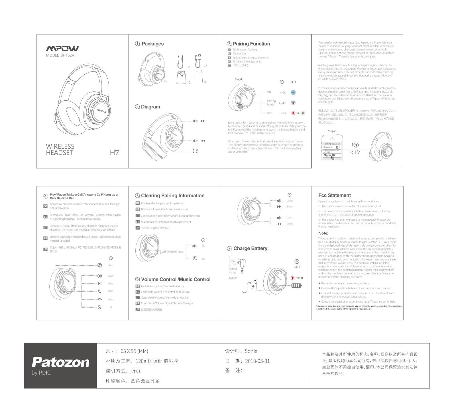 MPOW TECHNOLOGY BH162A User Manual