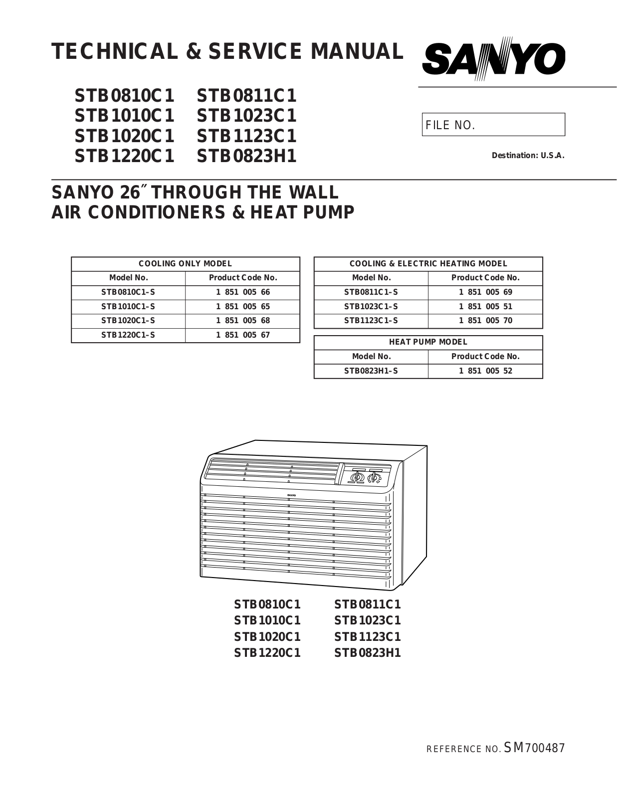 Sanyo STB1010C1, STB1220C1, STB0811C1, STB0823H1, STB1023C1 User Manual 2