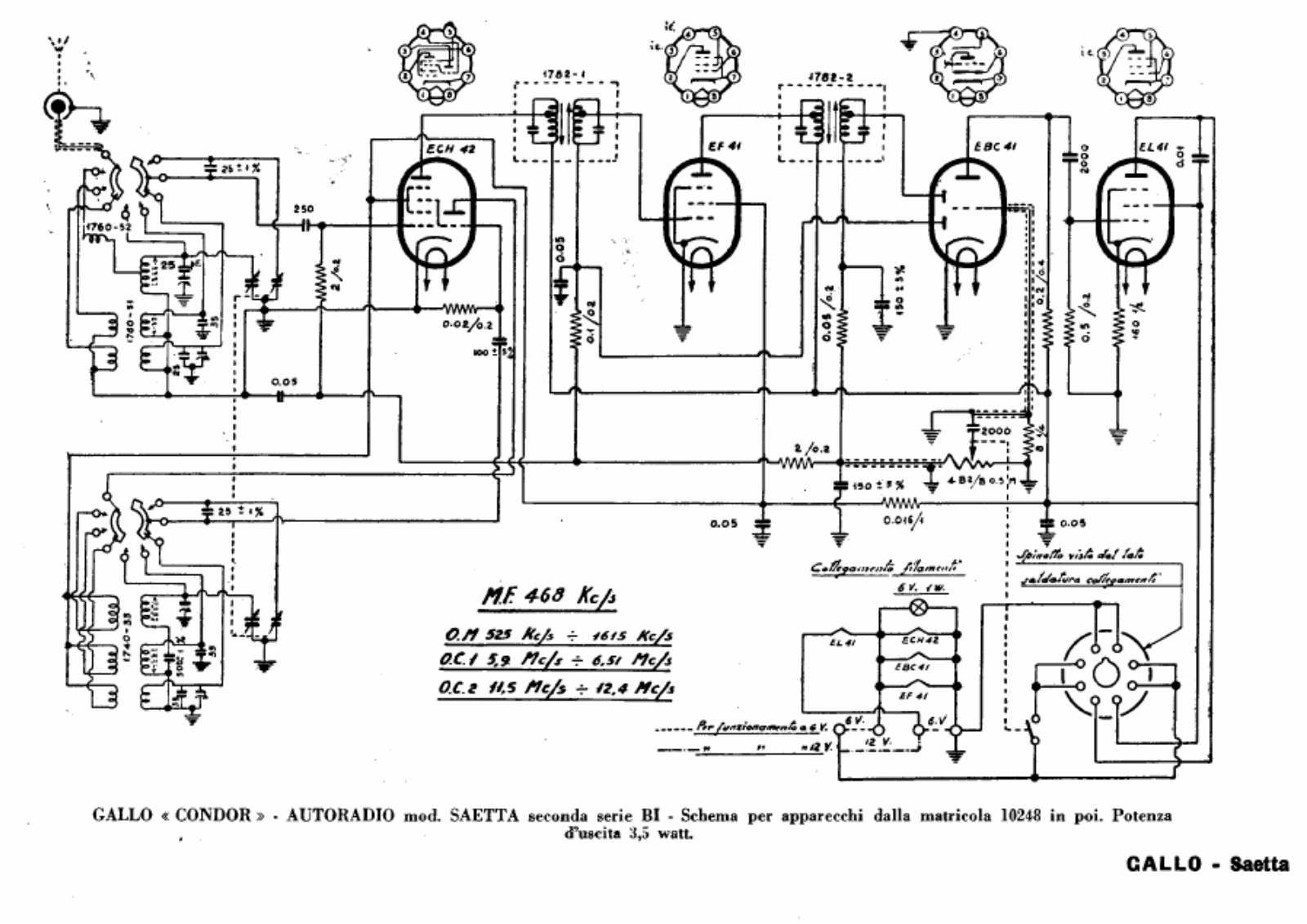 Condor saetta schematic