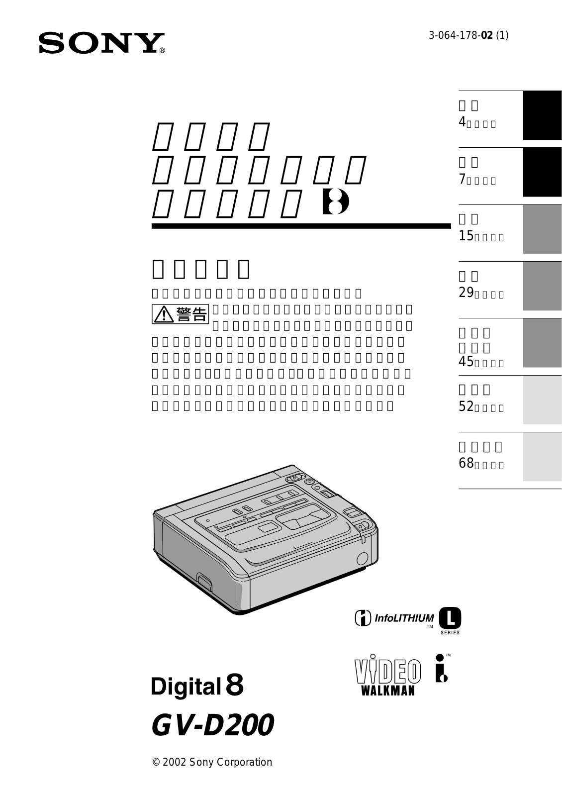 SONY GV-D200 User Manual