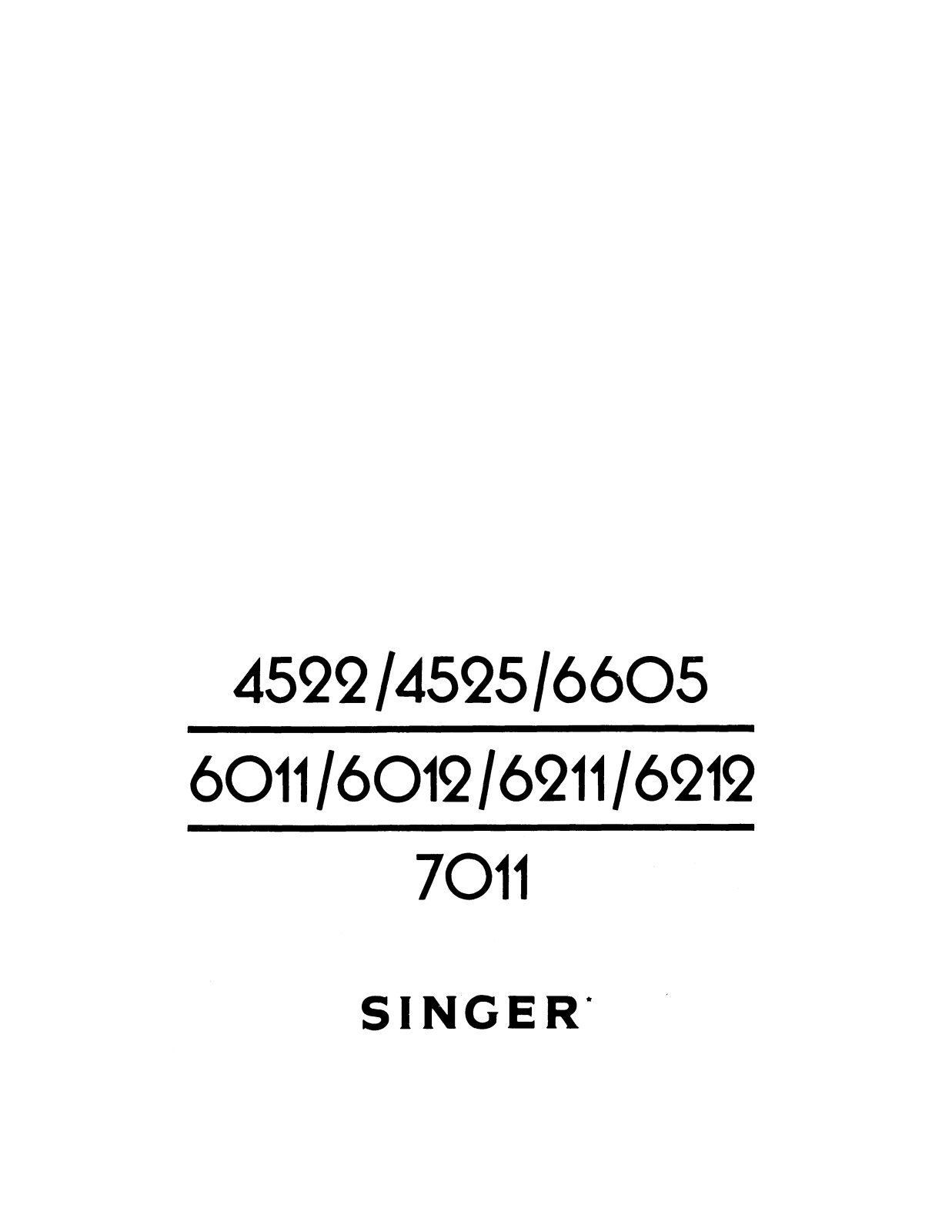 Singer 6605, 6211 User Manual