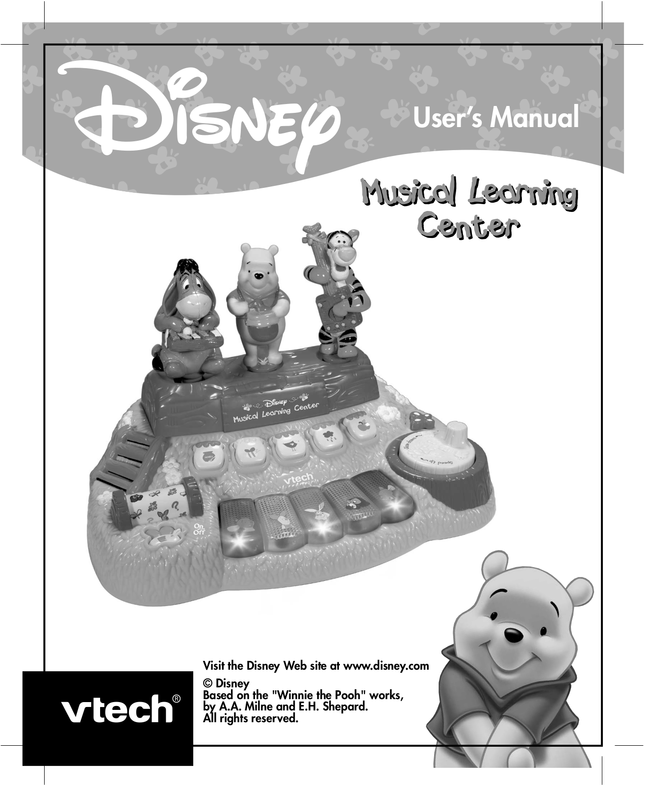 VTech WINNIE THE POOH MUSICAL LEARNING CENTER User Manual