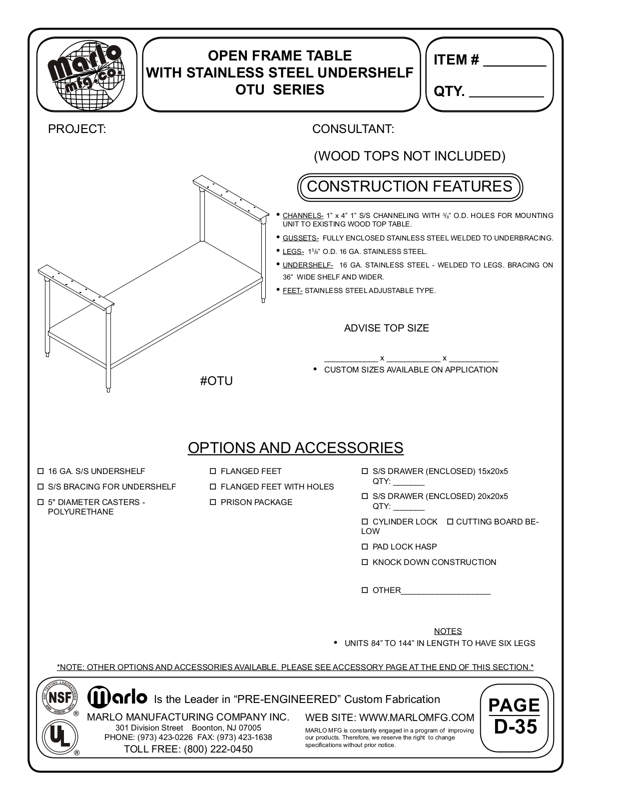 Marlo OTU User Manual