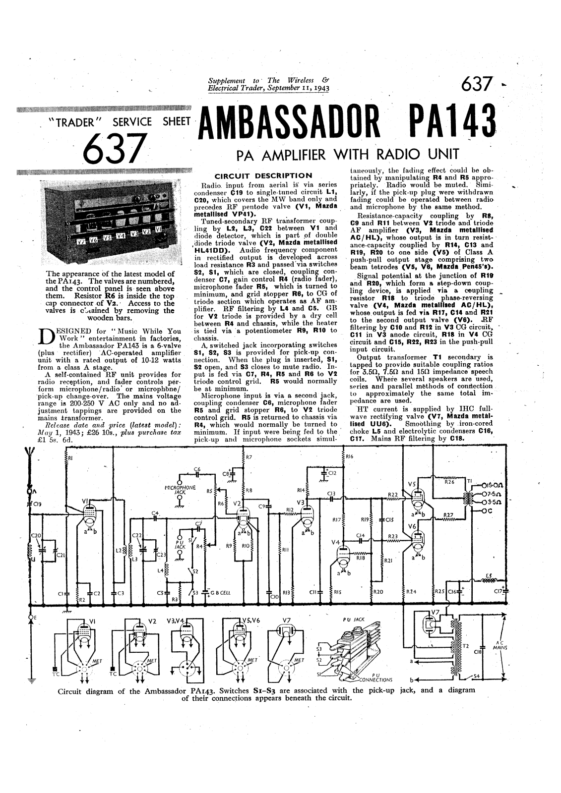 Ambassador pa143 schematic - ManualMachine.com
