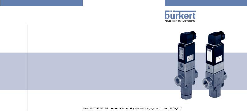 Bürkert Type 0340, Type 0343, Type 0344 Operating Instructions