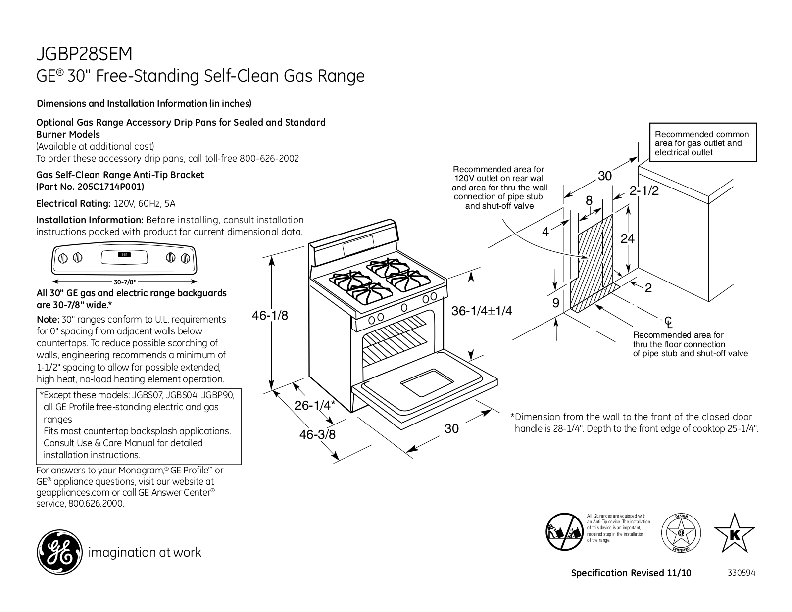 General Electric JGBP28SEMSS User Manual