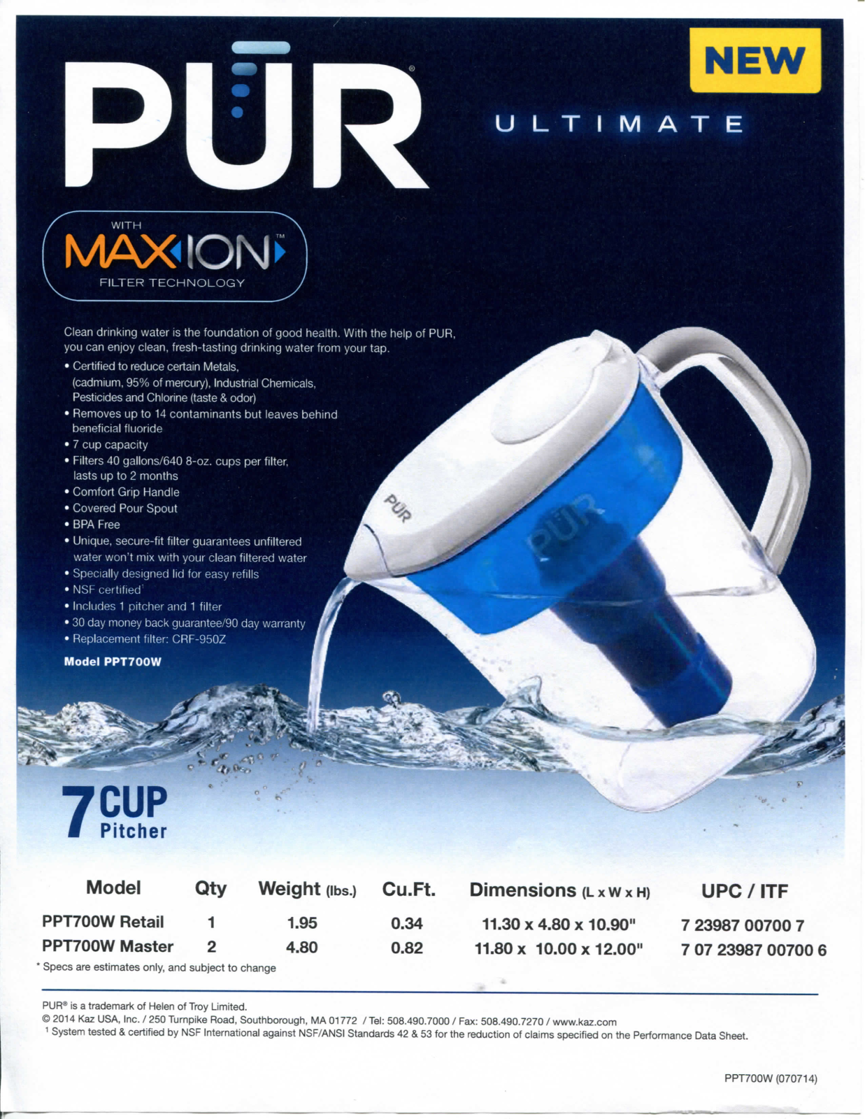 PUR XYP1064 Specifications - ManualMachine.com