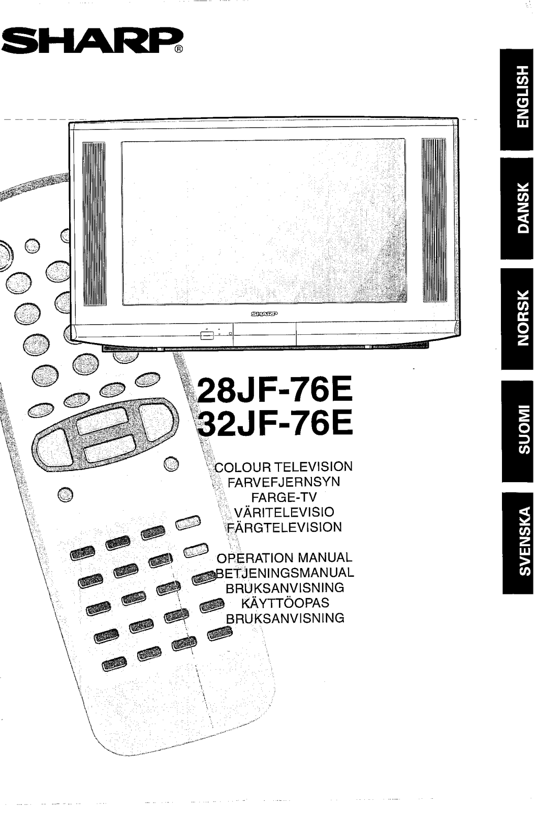 Sharp 28JF-76E, 32JF-76E Owner Manual