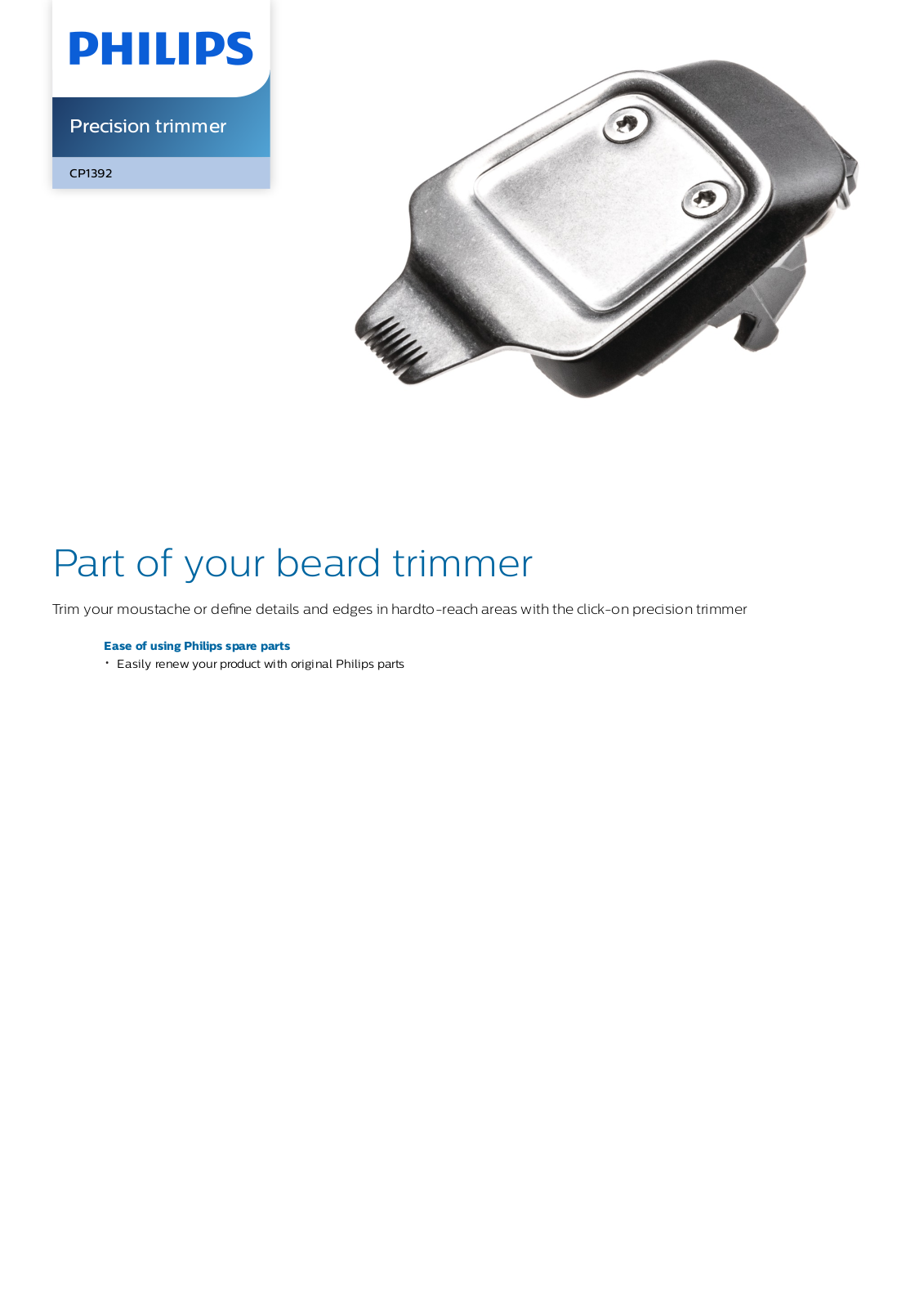 Philips CP1392/01 leaflet - ManualMachine.com